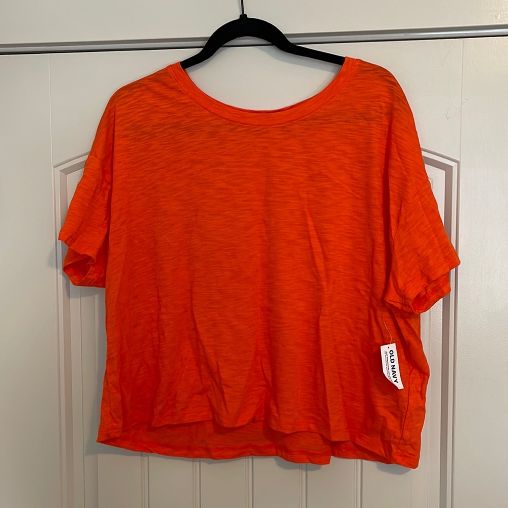 XL orange crop top